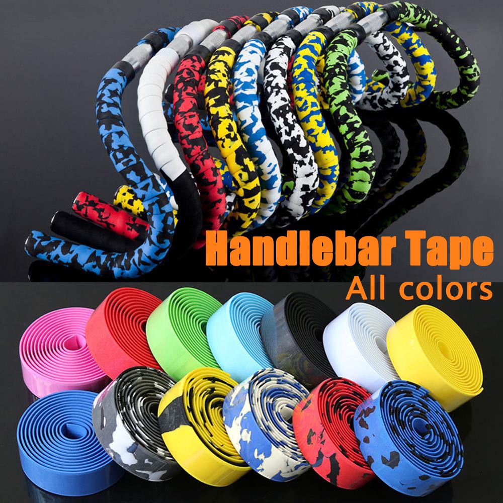 1 Pair Bicycle Handlebar Tape Camouflage Road Bike Cycling Sponge Anti
