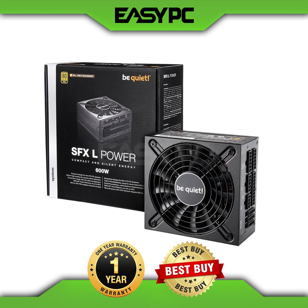 BeQuiet SFXL Power 600W 80 Plus Gold Fullymodular SFX Power Supply