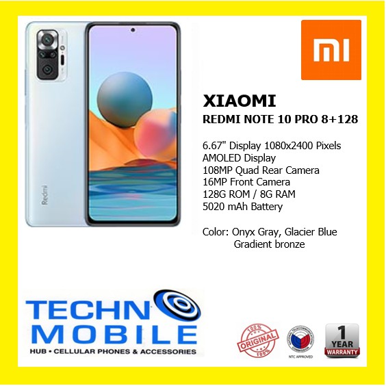 Redmi Note 10 pro 8+128, 6+128 Global Version 1year