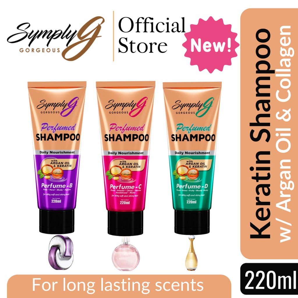 SymplyG Perfumed Shampoo w/ Argan Oil and Collagen 220ml Shopee