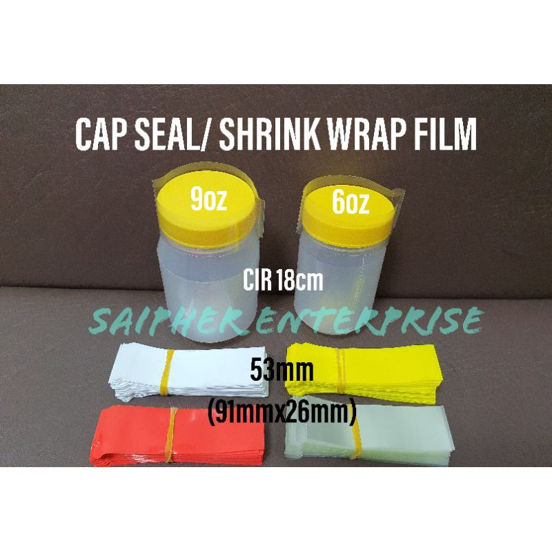 100/200pcs 6oz/9oz Plastic bottle sealer, Shrinkable plastic seal, Cap