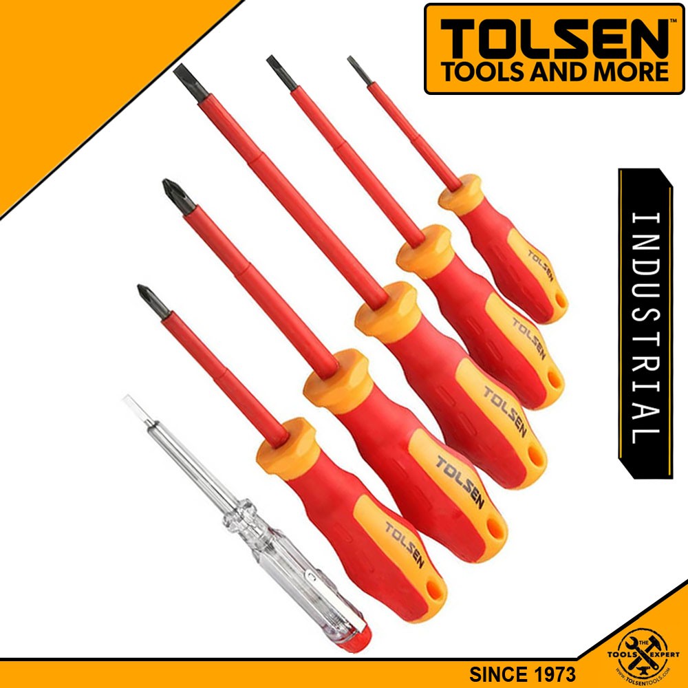 Tolsen 6pcs VDE Insulated Screwdrivers Set 38013 Shopee Philippines