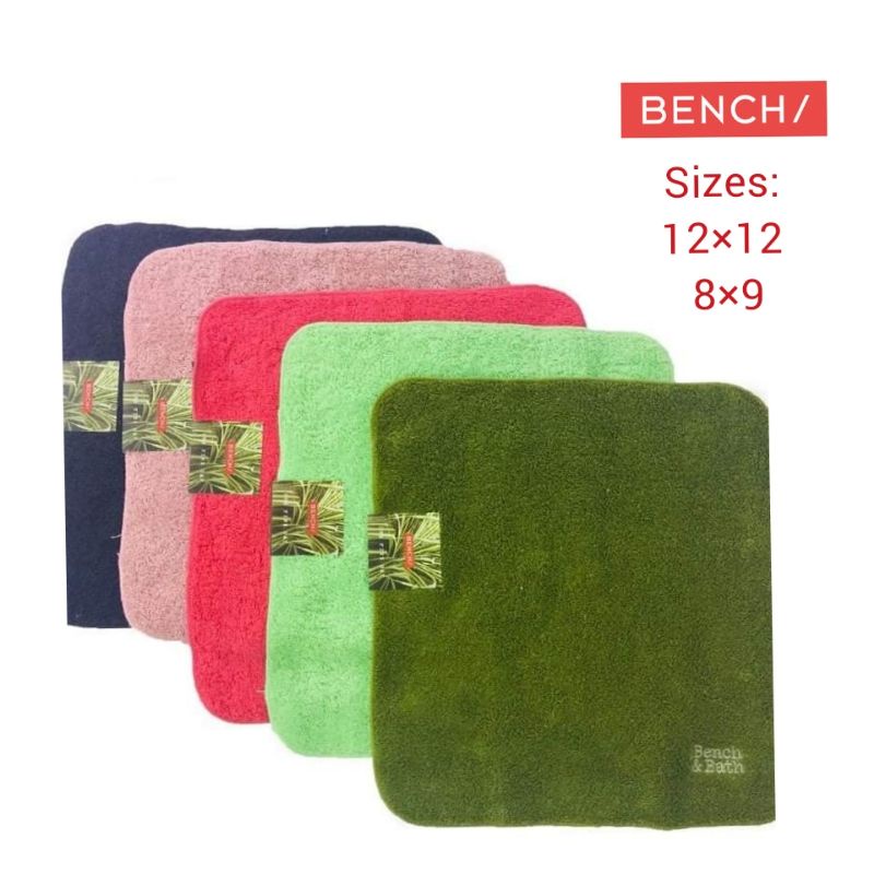 BENCH BATH FACE TOWELS Sizes Face Towel 12x12, Hanky 8x9 Shopee Philippines