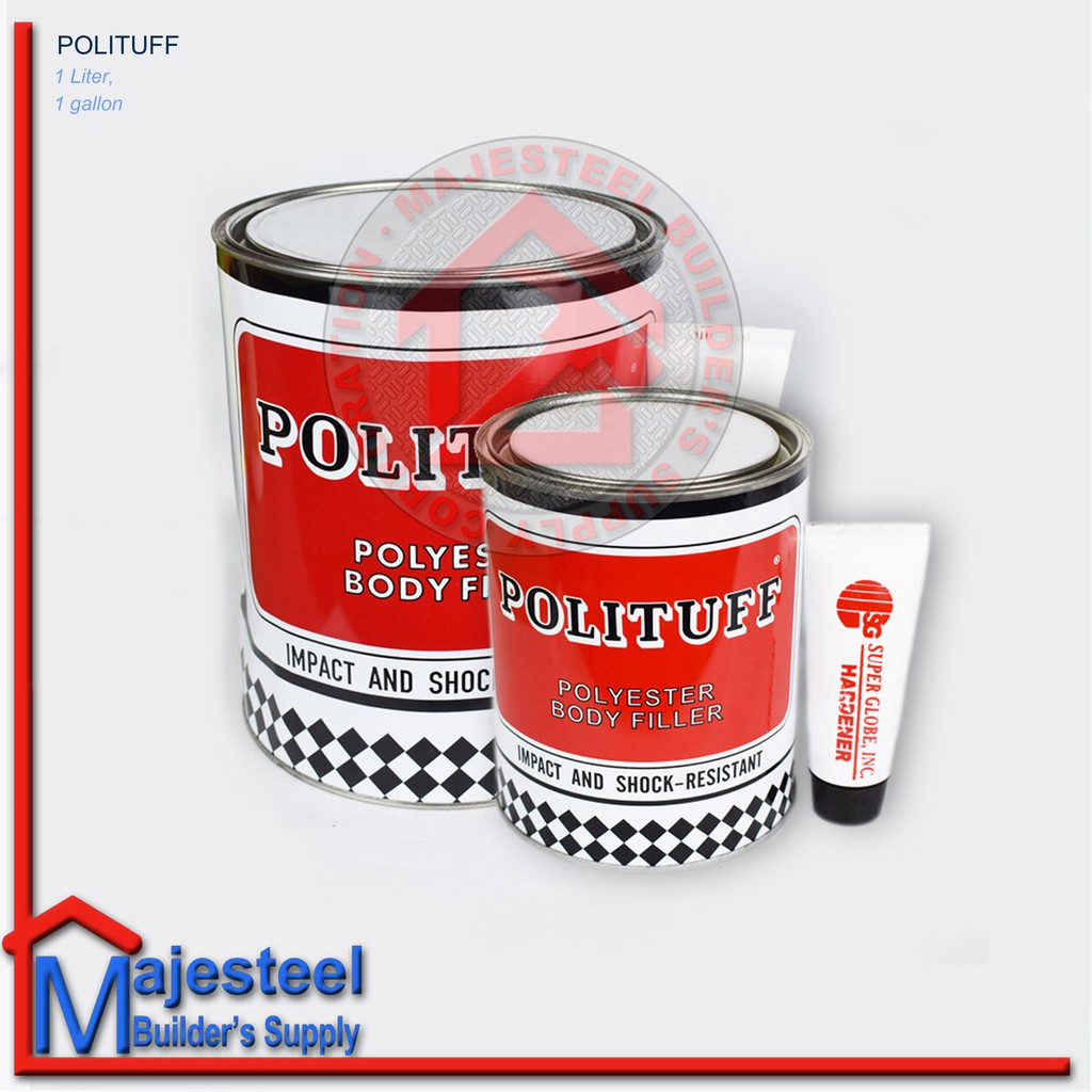 Polituff Polyester Body Filler with Hardener (1GALLON) (MAJESTEEL