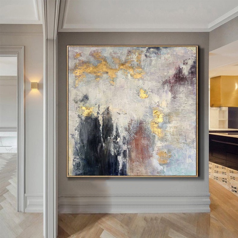 Abstract oil painting for wall, modern and handmade painting, on canvas