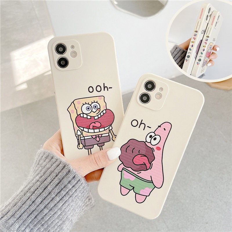 spongebob silicone case iphone 12 12pro 11 11pro xs max xr 7 8 plus