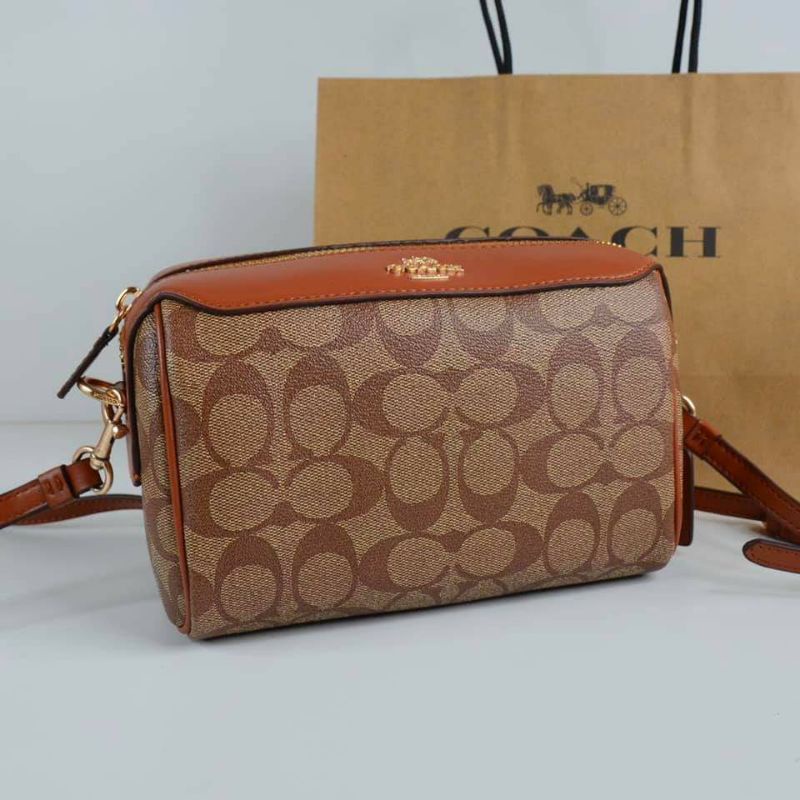 COACH MINI CROSSBODY IN SIGNATURE CANVAS ( COACH 76628