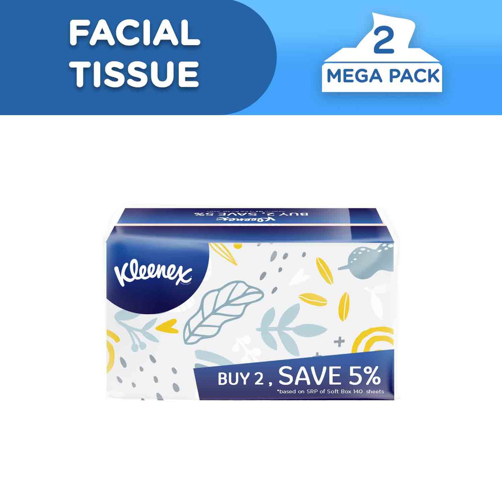 Kleenex Facial Tissue Mega Pack 140 Sheets x 2 Packs Shopee Philippines