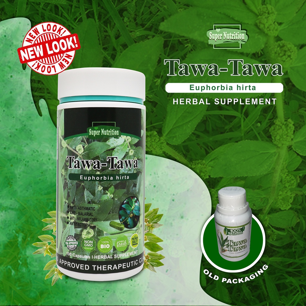 Super Nutrition Tawatawa Capsules 500mg x 100 Capsules Shopee