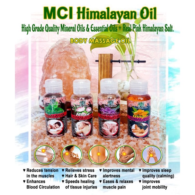 MCI HIMALAYAN OIL (Massage & Relaxing Oil) with real Pink Himalayan