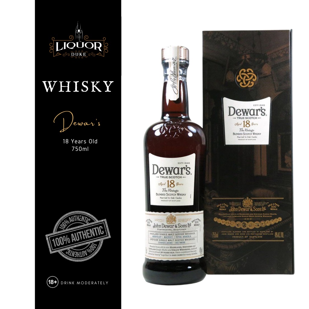 Dewar's 18 Years Old Blended Scotch Whisky 750ml Shopee Philippines