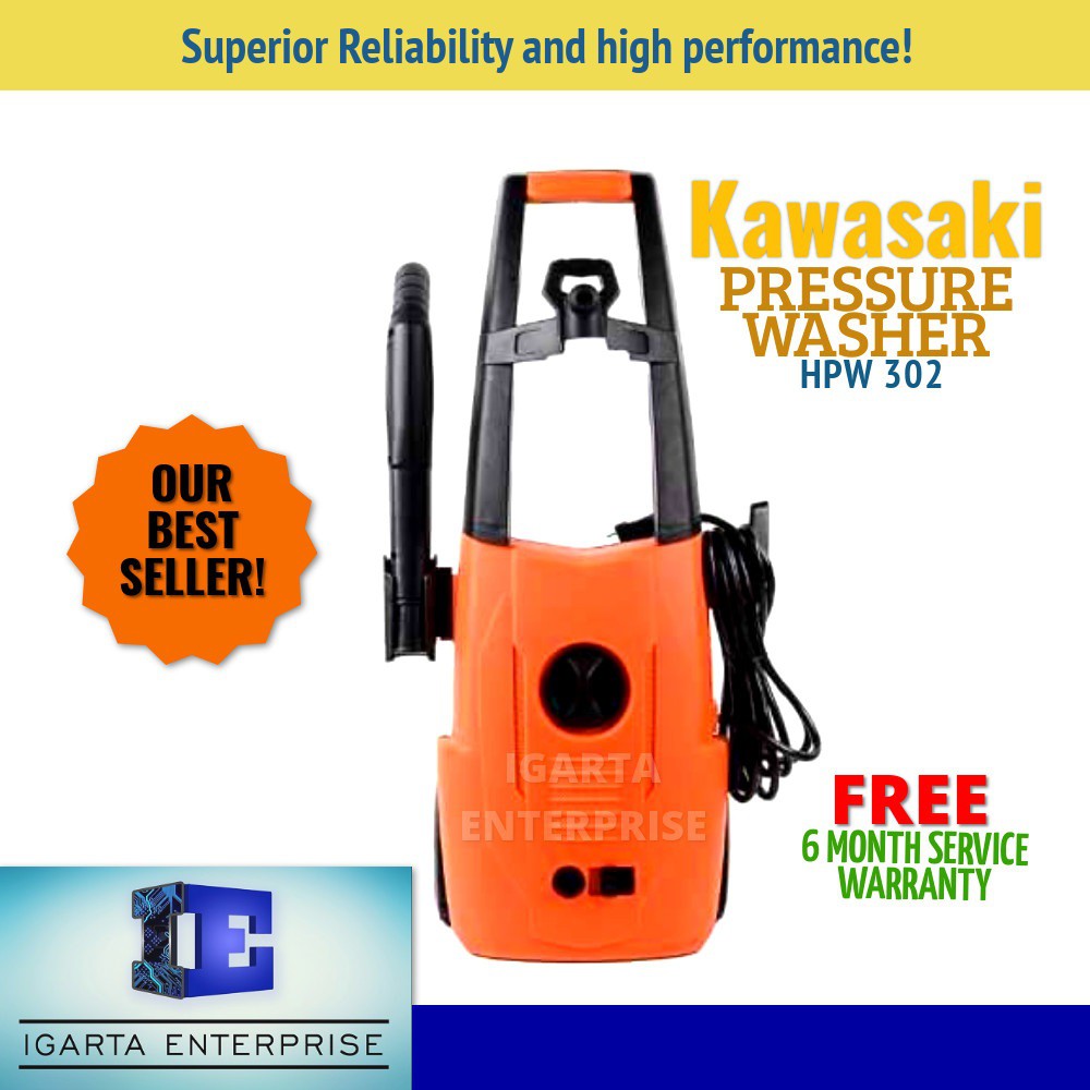 Kawasaki High Pressure Washer HPW302 with 6mos. srvc warranty Shopee Philippines