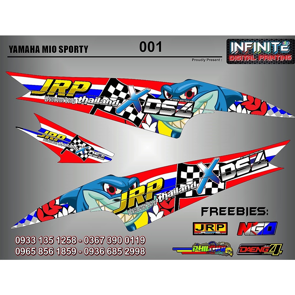 mio sporty decals sticker jrp x ds4 / daeng design Shopee Philippines