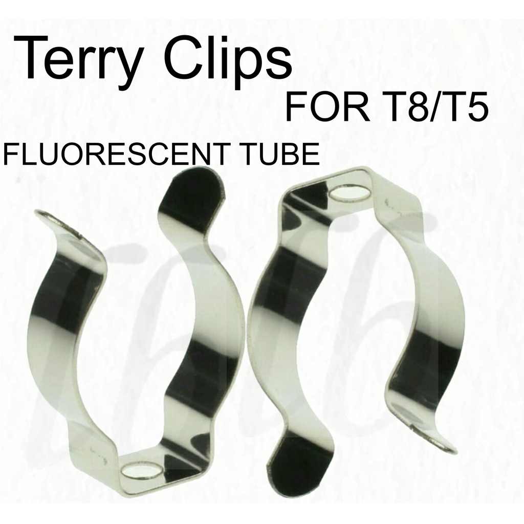 (1PCS)Terry Clip / U Clips Holder for T8 Fluorescent Lamp Bracket