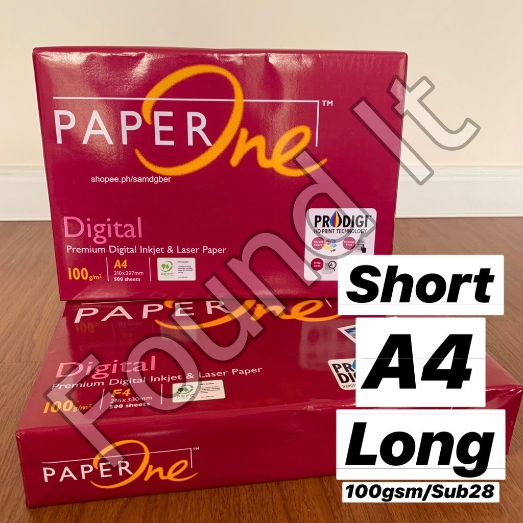 [Found It] Paper One Bond Paper 100gsm / Sub 28 / Digital Paper