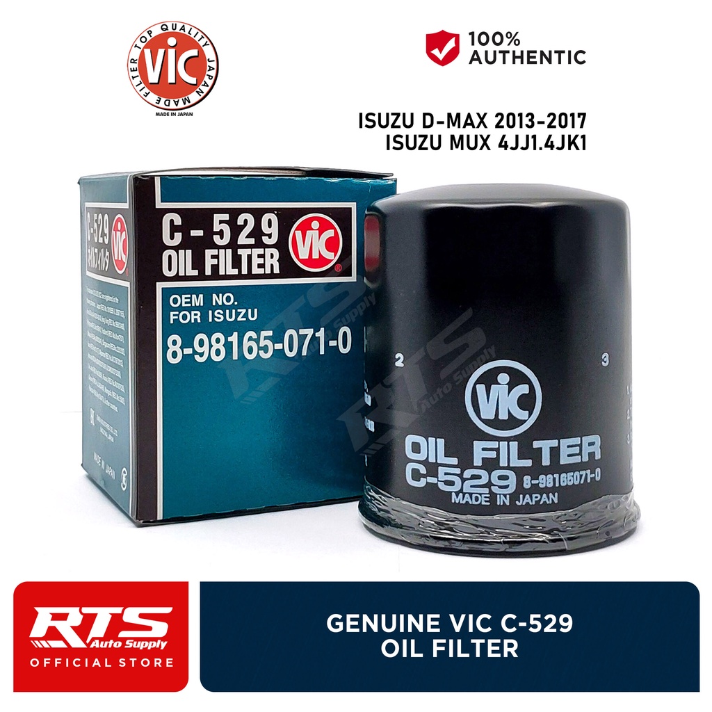 VIC Oil Filter C529 for Isuzu Dmax (Dmax) 20132019 / Mux (Mux) 4JJ1