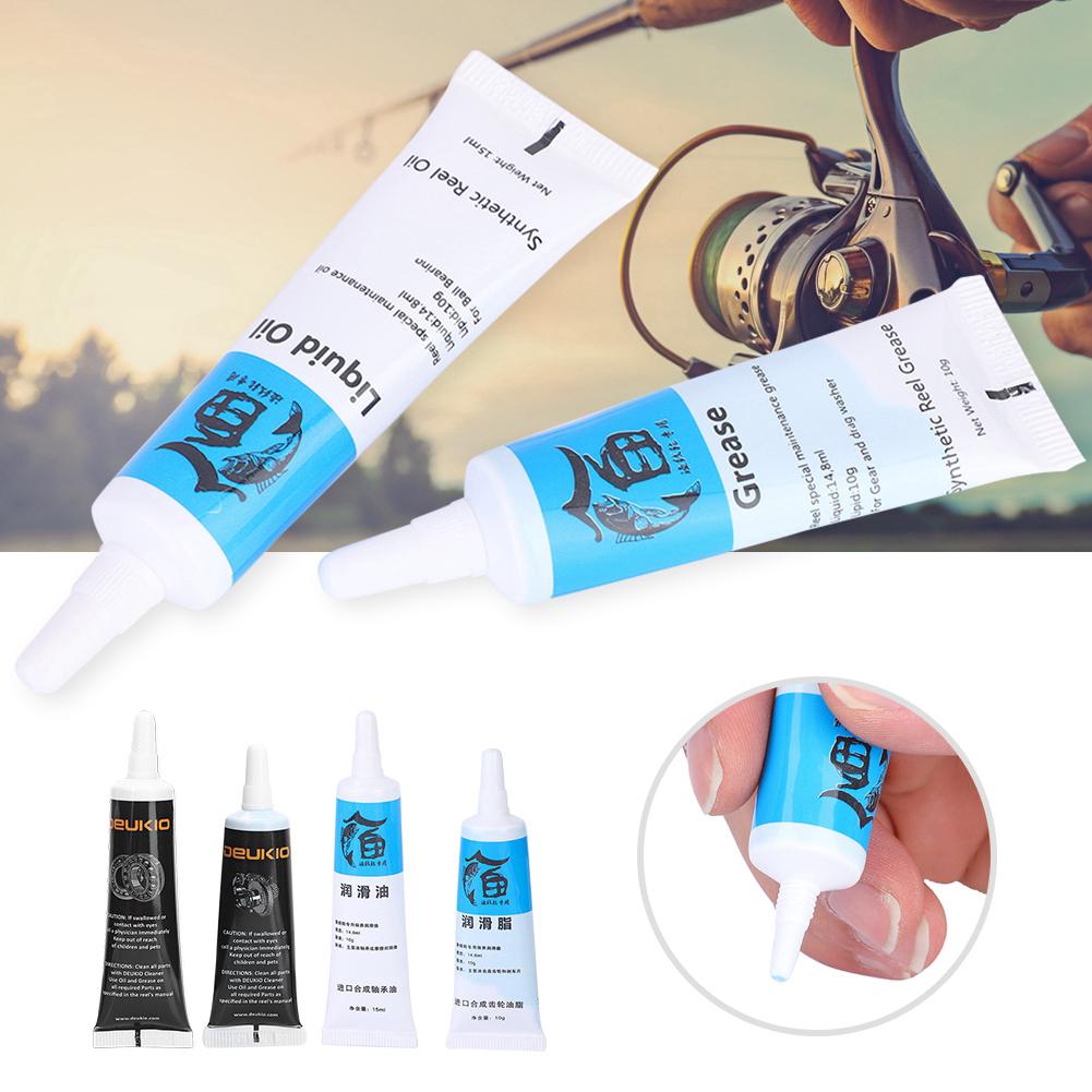 [Ready]Calin Fishing Reel Maintenance Tools Kit Lubricant Oil+ Grease Universal Set Wheel