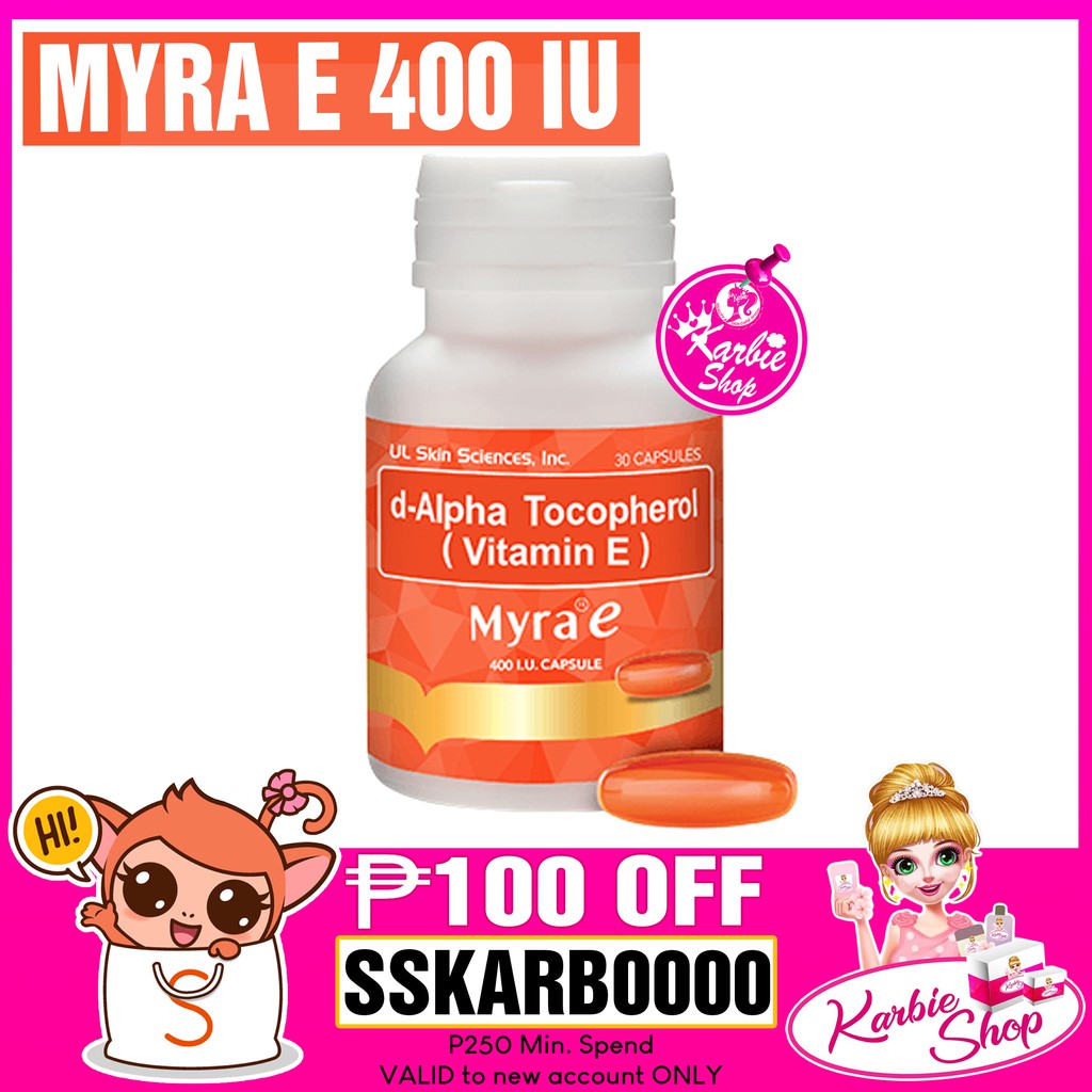 original MYRA VITAMIN E 400 IU CAPSULE (30capsule) Shopee Philippines