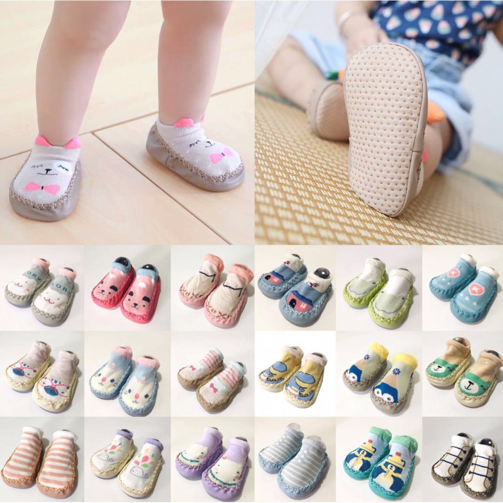 Baby Infant Walk Learning Toddler Socks Non Slip Floor Socks Shopee