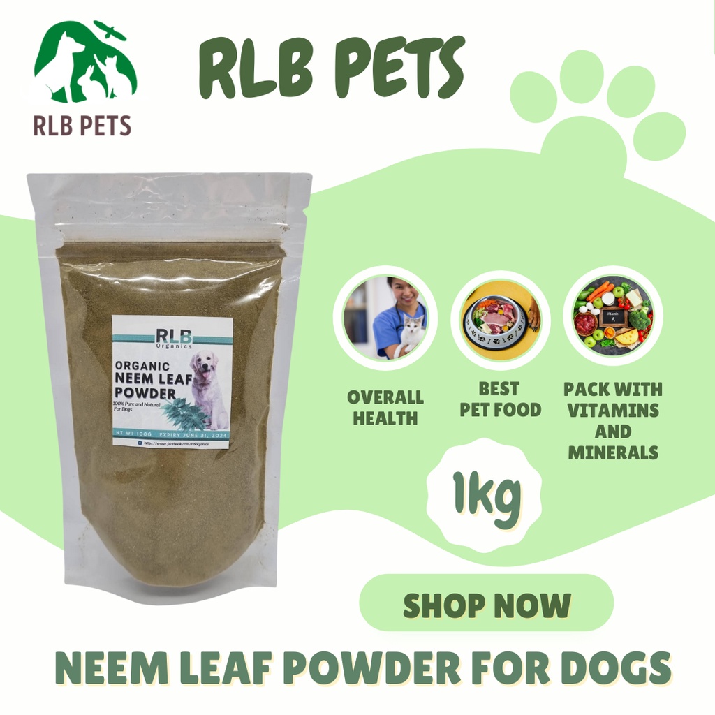 1 Kilogram Pure Natural Neem Leaf Powder for Dogs Overall Health w