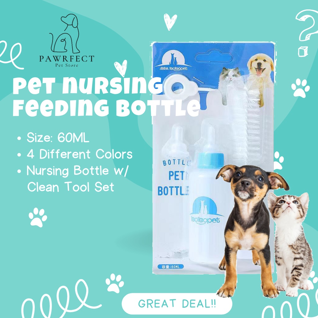 Pet Puppy Kitten Nursing Bottle Feeding Bottle(60ML/150ML) Shopee