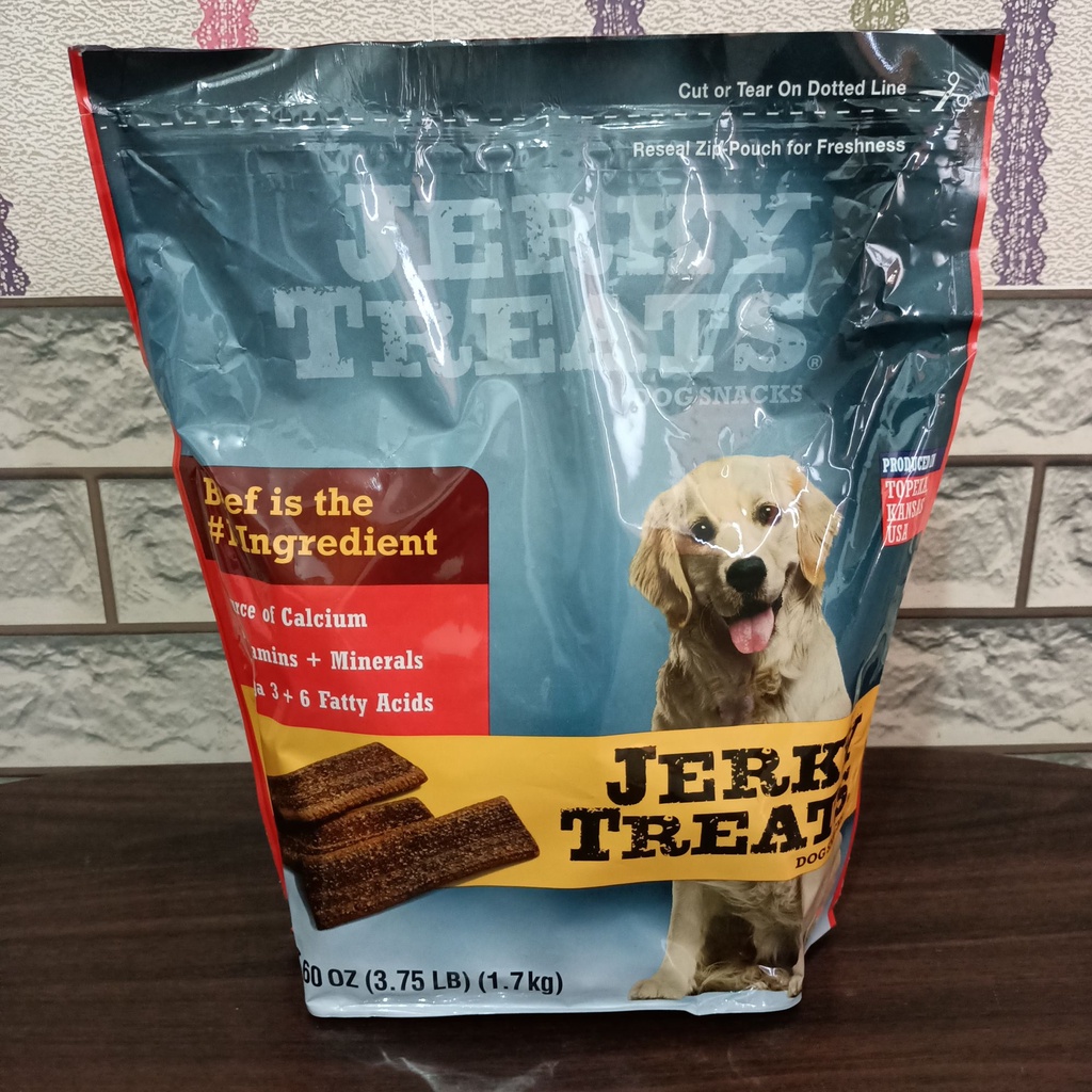 Jerky Treats Dog Snacks Beef (1.7kg) EXPIRY SEPT 2022 (U.S. Original