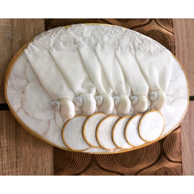 Capiz Shell Table Placemat Set Shopee Philippines