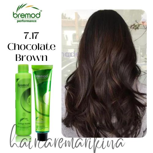 7.17 CHOCOLATE BROWN Bremod Hair Color With Oxidizer Set Shopee