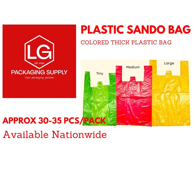 Colored Thick Plastic Sando Bag Shopee Philippines