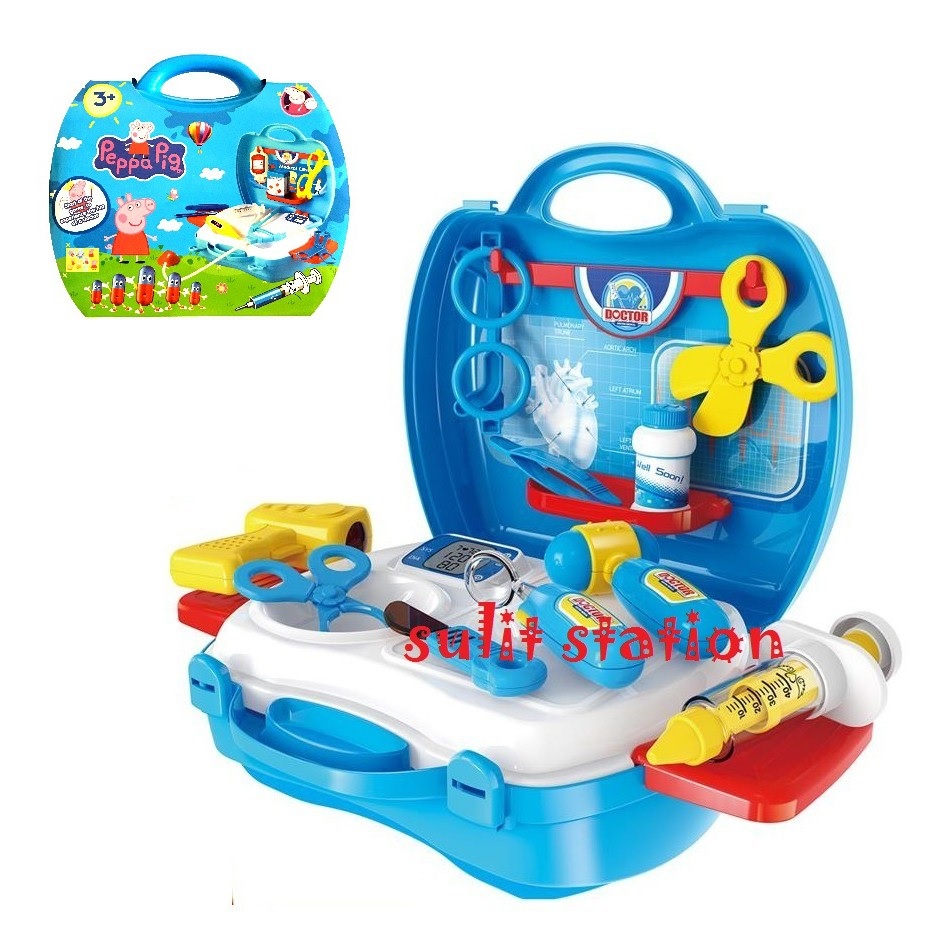 PEPPA PIG MEDICAL DOCTOR PRETEND STETHOSCOPE TOOL KIT SET CARRY CASE