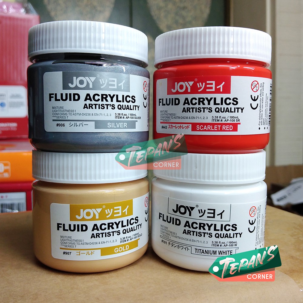 ACRYLIC PAINT 100ML REG COLOR GOLD SILVER JOY Shopee Philippines