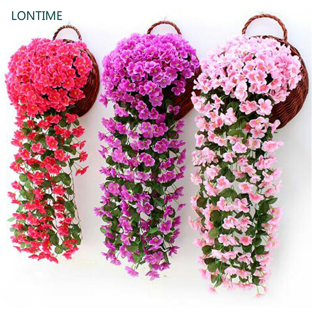 Silk Violet Wall Hanging Artificial Flower Shopee Philippines
