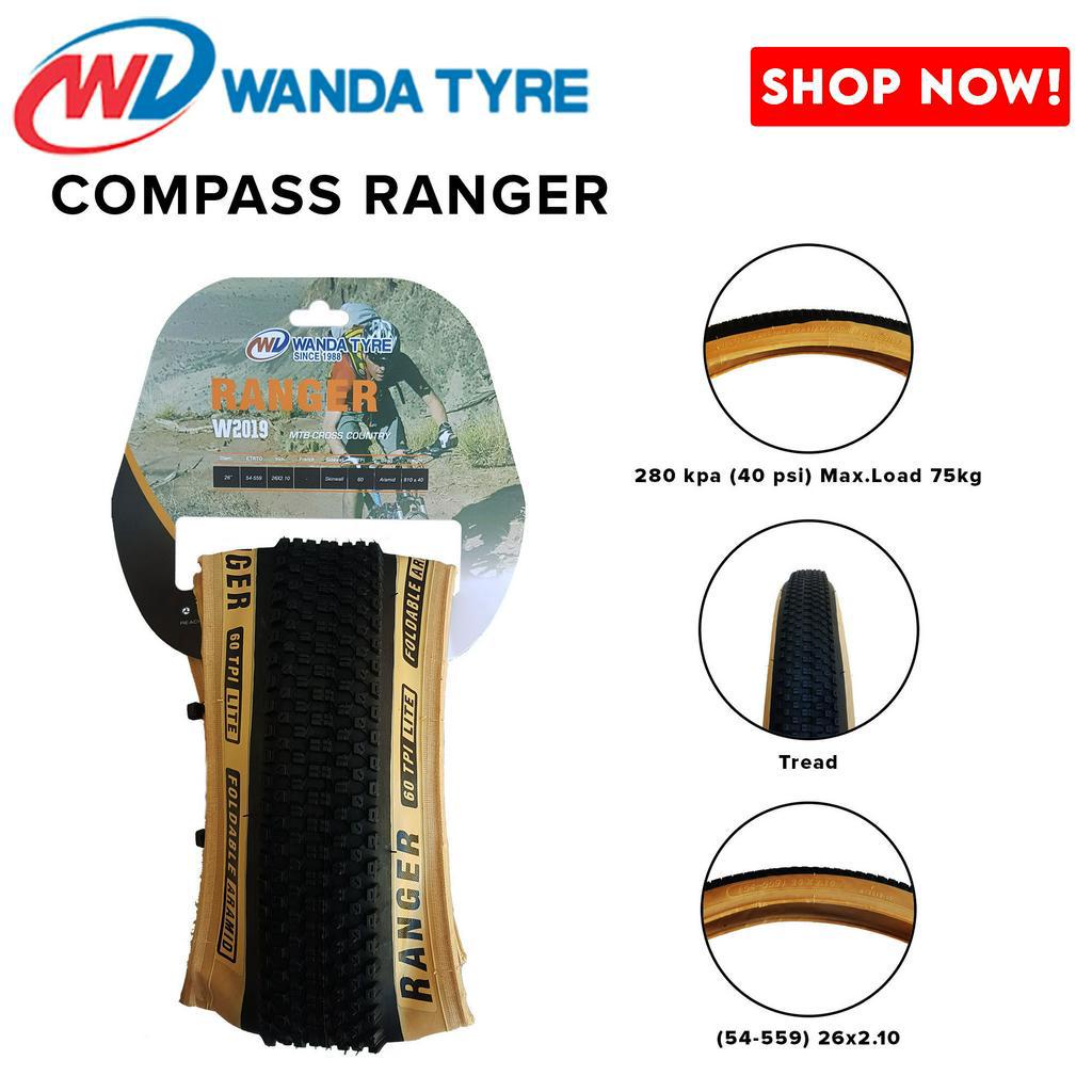 WANDA TIRE MOUNTAIN BIKE 26 COMPASS RANGER FOLDING SKINWALL Shopee