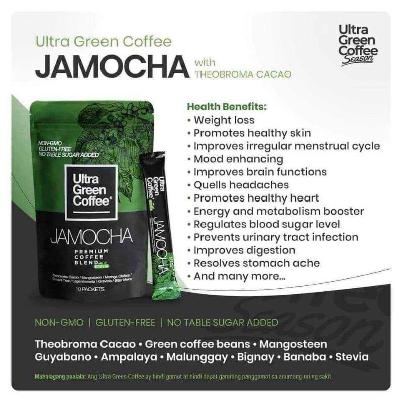 FREE Shipping UGC Ultra Green Coffee Jamocha Shopee Philippines