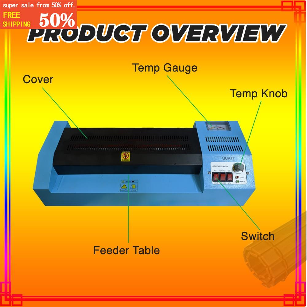 QUAFF HOT/ COLD LAMINATOR A3 Heavy Duty Laminating Machine Shopee