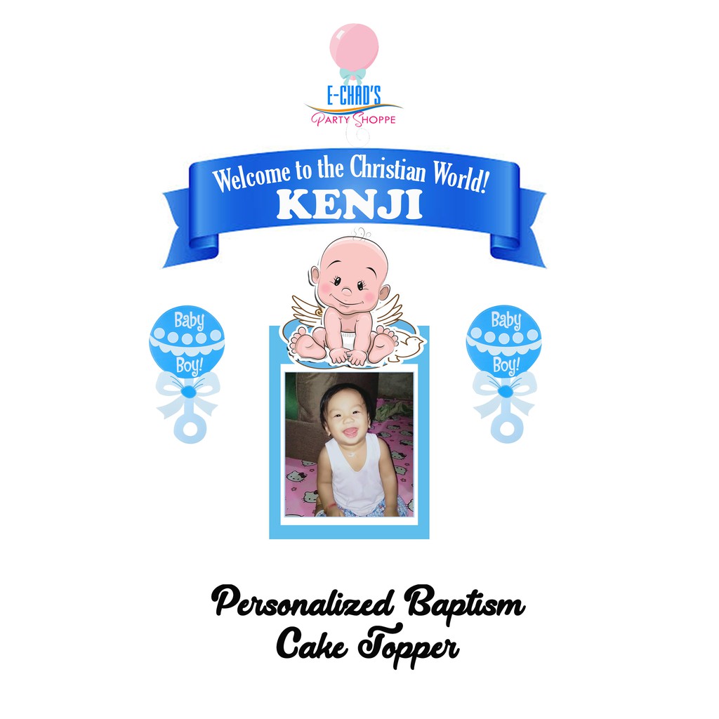 Printable Baptism Cake Topper sites.unimi.it