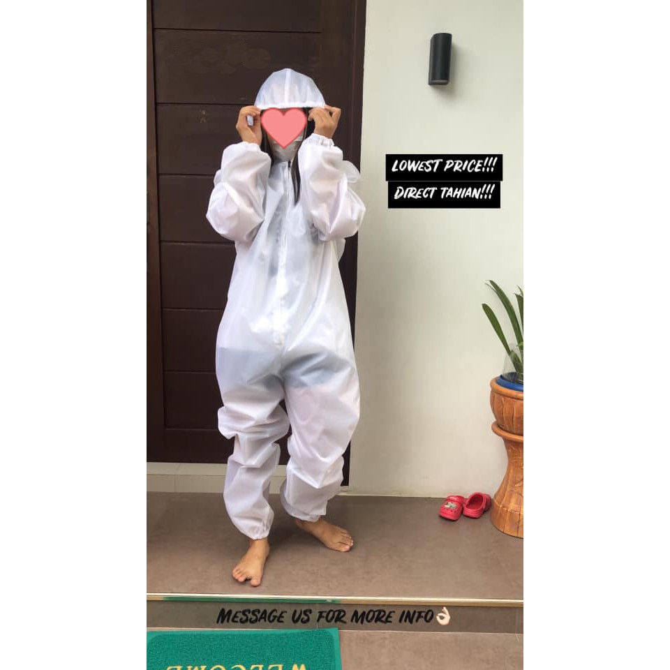 PPE Bunny Suit Waterproof (210D Fabric) Shopee Philippines
