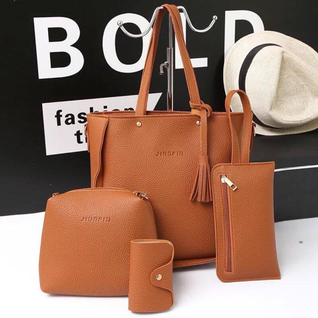 insAbbyshi 1301 Jingpin fashion korean bag 4in1 set Shopee Philippines
