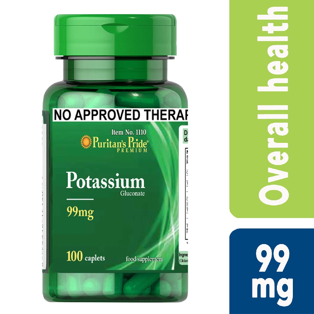 Puritan's Pride Potassium 100 caplets 99 mg Shopee Philippines