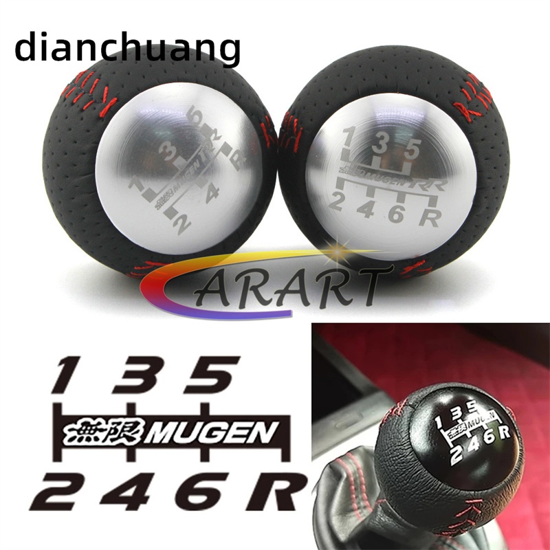 Mugen Shift Knob 5 6 Speed M10x1.5 Racing Leather Gear Shift Knob For
