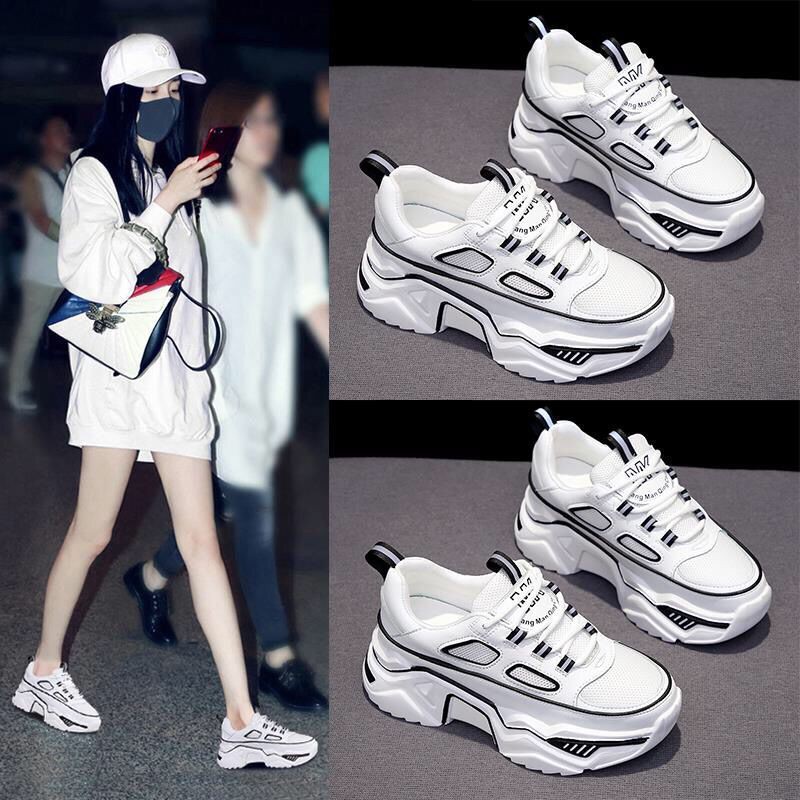 Korean fashion sneakers casual women's shoes(add one size Shopee