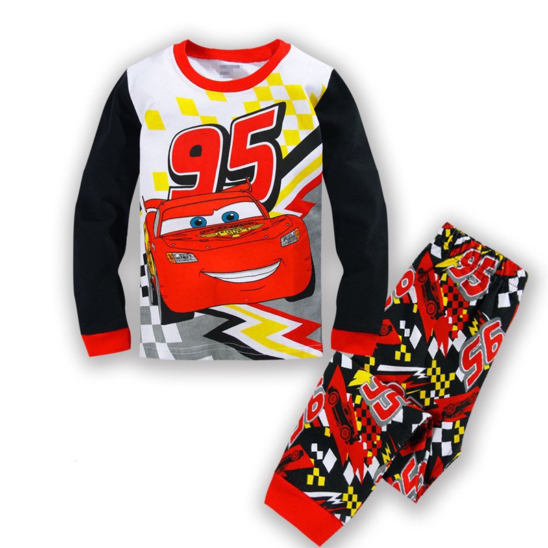 Cars Pajamas Clothes Boys Kids Autumn Homewear FBU321 Shopee Philippines