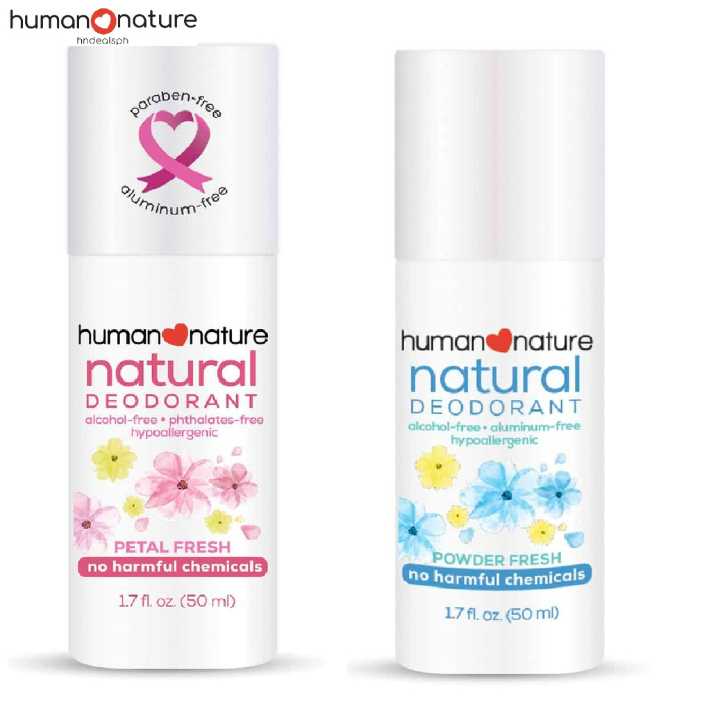 Human Nature Deodorant Rollon Powder Fresh / Petal Fresh 50ml