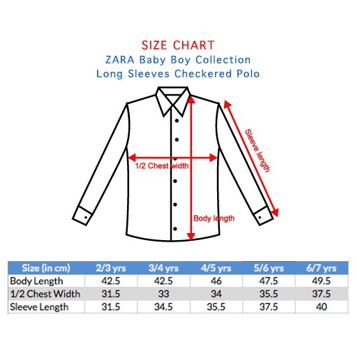 Zara Baby Boy Collection Checkered Long Sleeves Polo Red Shopee Philippines