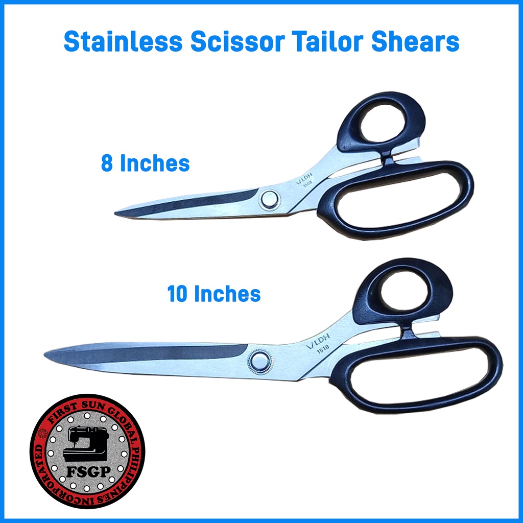 Stainless Cloth/fabric Cutting Scissors / Shear 8 and 10 inch Shopee