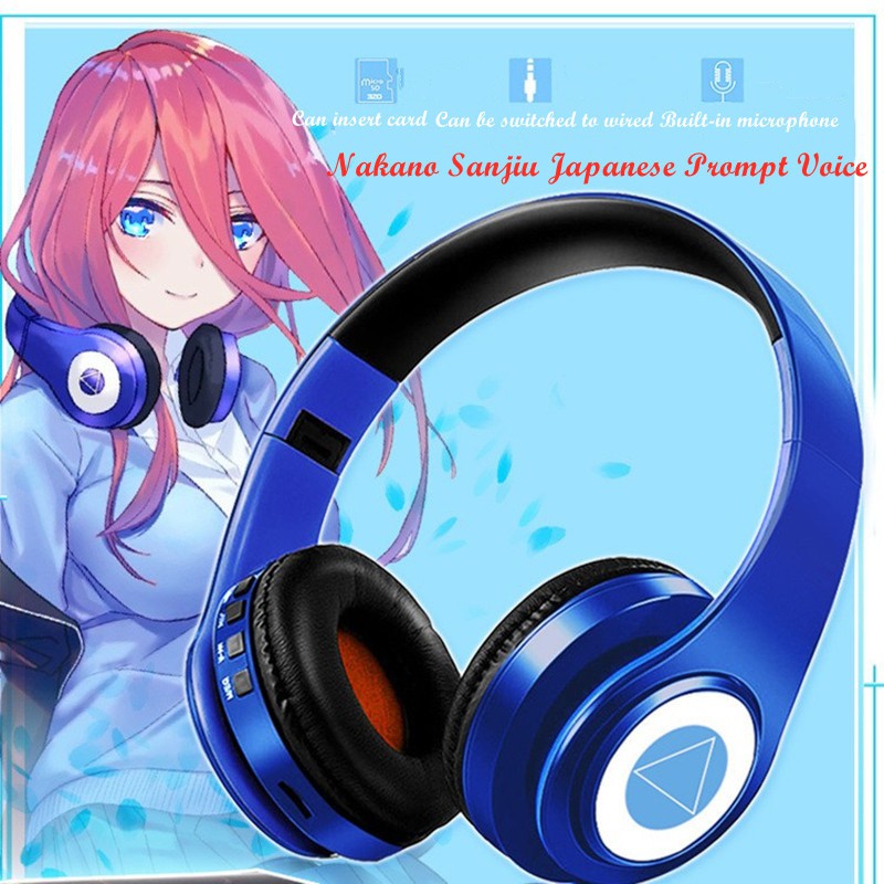 Miku Nakano Sanjiu Bluetooth Earphone Headphone V5.0 Wireless Headset