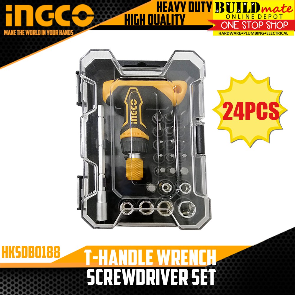 INGCO 24PCS THandle Wrench Screwdriver Set HKSDB0188 Shopee Philippines