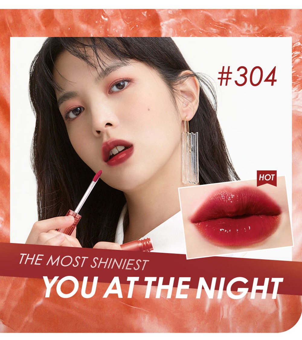 Focallure JellyClear Dewy Lip Gloss LongLasting Glossy Lipstick Non