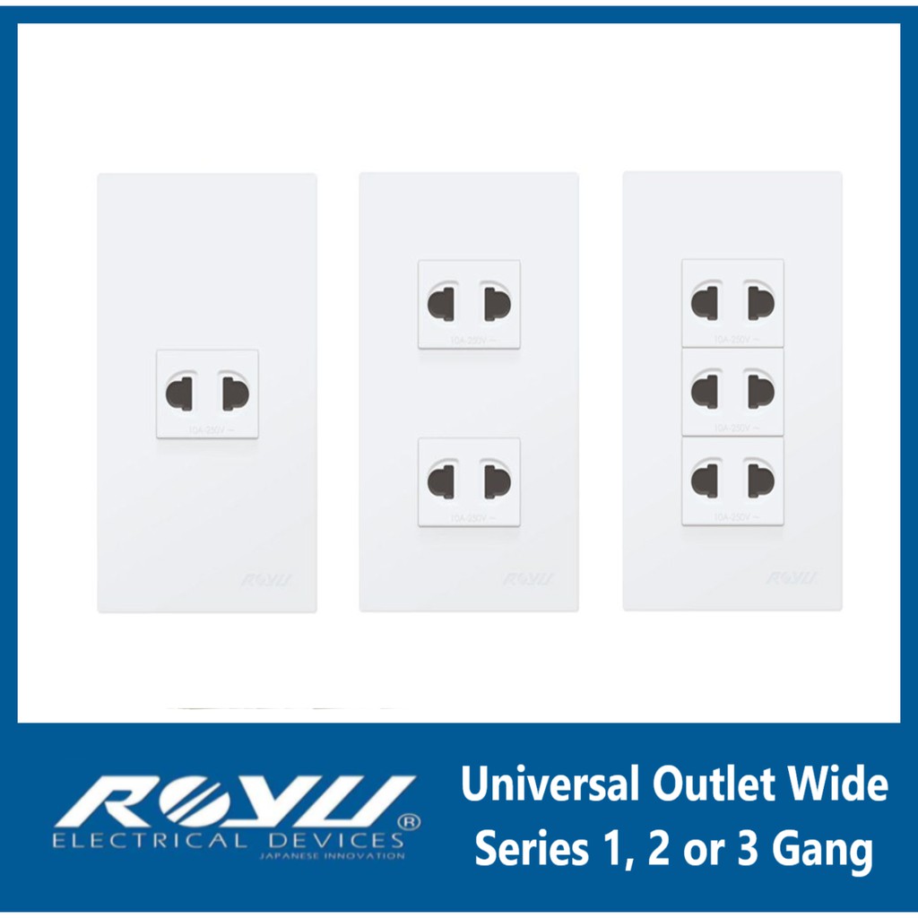 Royu Universal Outlet Wide Series 1,2,3 Gang Original Shopee Philippines
