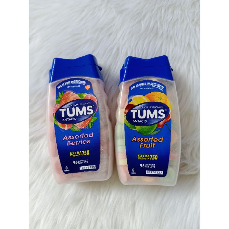 ORIGINAL Tums Antacid (Calcium Carbonate) Extra Strength 750mg Shopee